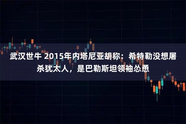 武汉世牛 2015年内塔尼亚胡称：希特勒没想屠杀犹太人，是巴勒斯坦领袖怂恿