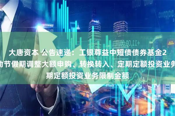 大唐资本 公告速递：工银尊益中短债债券基金2025年劳动节假期调整大额申购、转换转入、定期定额投资业务限制金额